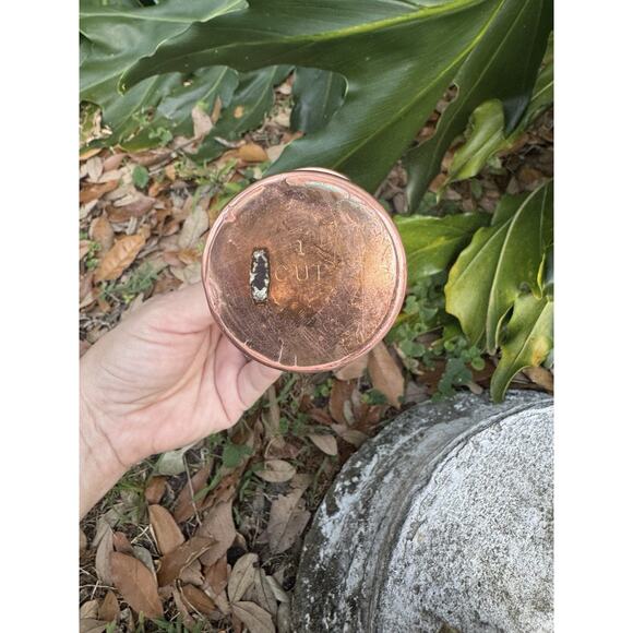 Vintage Copper Nesting Measuring Cups Brass Handle Made In Korea Set Of 4 - Picture 2 of 11